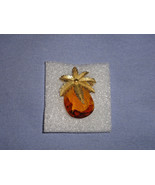 Sarah Coventry Crystal Amber Brooch.....Pineapple - $24.74