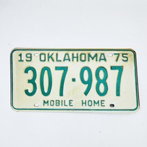 1975 United States Oklahoma Base Mobile Home License Plate 307-987 - $12.28 CAD