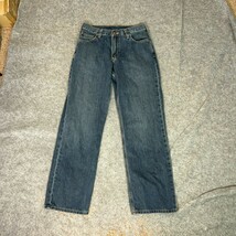 Carhartt Men Jeans 31x32 Blue Straight Denim Relaxed Workwear Logo Casua... - $24.98