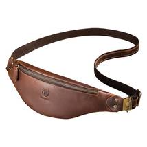 BULLCAPTAIN Crazy Horse Leather Fanny Pack Classic Retro Men&#39;s Belt Mobile Phone - £33.79 GBP