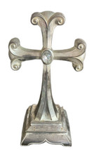 Vintage Lenox Silver Plated Cross with Crystal Embedded Jewel - £31.53 GBP