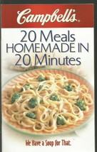 Campbell’s 20 Meals Homemade In 20 Minutes Campbell Soup Company Paperback 1999 - £1.19 GBP