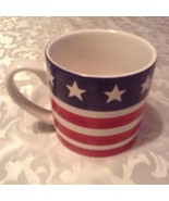 New Years Sur La Table USA cup flag patriotic mug American 13oz stars st... - $11.79