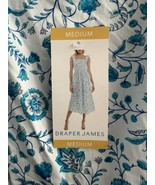 Draper James Flutter Strap Sq Blue Paisley Women’s Size M New With Tags - £15.53 GBP