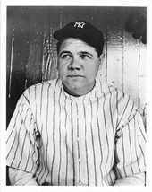 Babe Ruth 8X10 Photo New York Yankees Ny Baseball Close Up In Stripes - £3.87 GBP
