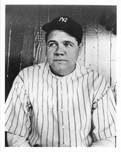 Babe Ruth 8X10 Photo New York Yankees Ny Baseball Close Up In Stripes - $4.94