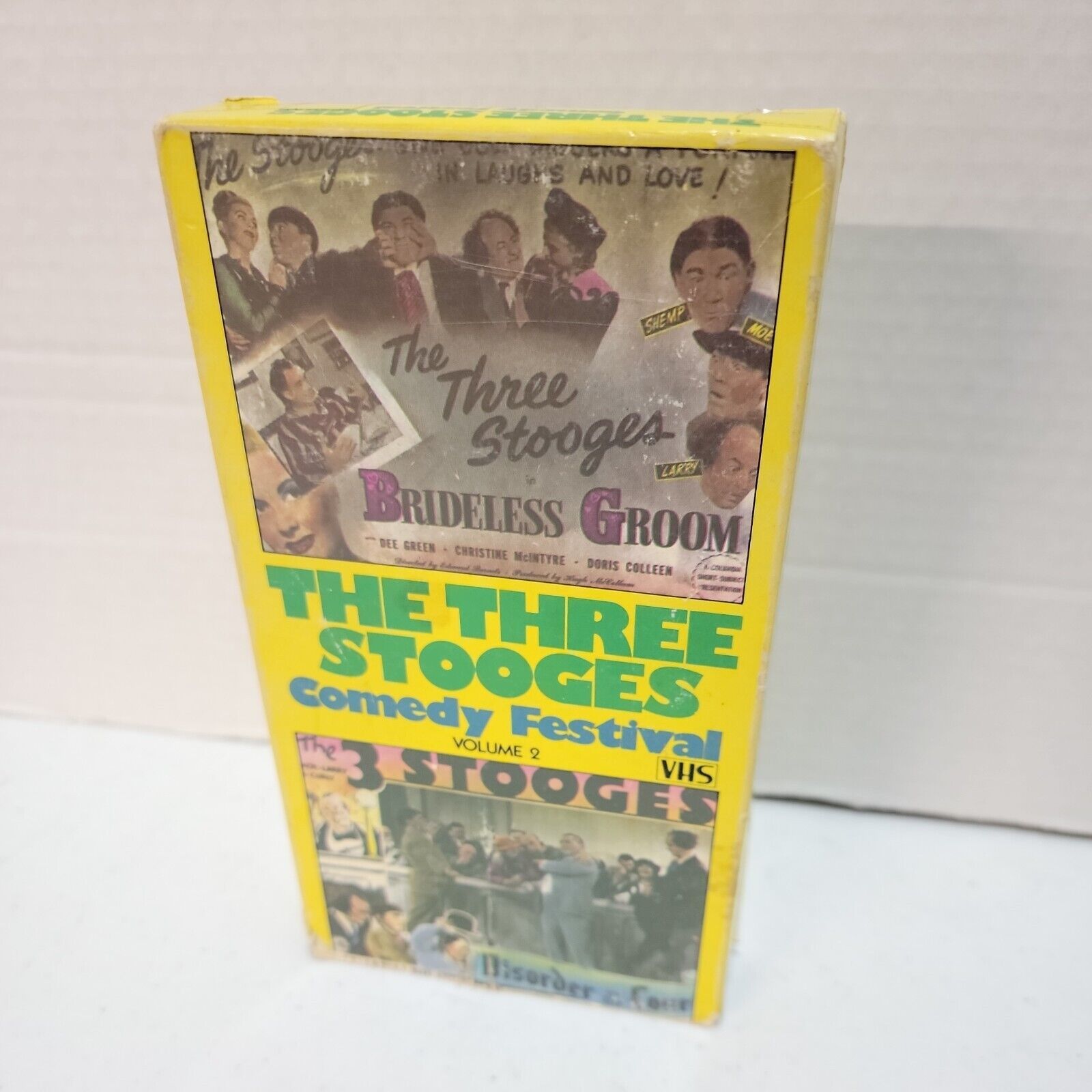 The Three Stooges Comedy Festival VHS 1985, Moe, Larry, Curly, Shemp - $3.95