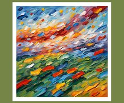 Rainbow in the Wind Art Poster Print 23 x 23 in - £25.92 GBP
