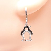 2Ct Round Lab-Created Diamond Penguin Drop Dangle Earrings 14K White Gold Plated - £110.76 GBP