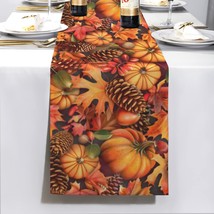 Maple | Thanksgiving Table Runner 72x13 – 100% Polyester, Rustic Fall Ha... - $16.97