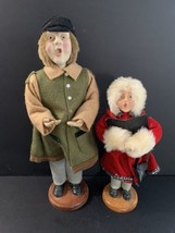 2- Folk Art Christmas Carolers Home Decor for the Holidays - $22.33