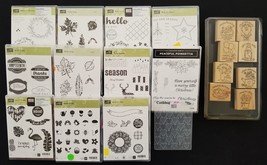 Lot Stampin Up Stamp 13 Sets &amp; Other Brands Looks Mostly Unused Xmas Spring More - £70.36 GBP