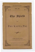 The Shield of Phi Kappa Psi 1882 Vol III No 7 Bailey Banks &amp; Biddle Ad - £58.66 GBP