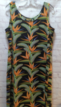 Bob Makie Wearable Art Women dress sleeveless medium bird of paradise tropical - £19.38 GBP