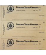1920 Federal Trust Checks Lot of 3 City Hotel Waterville Maine 613-615 F... - $562.22 MXN