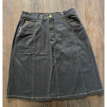 Denim &amp; Co Denim A Line Skirt Dark Wash - £15.06 GBP