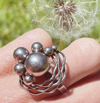 AMAZING Unisex 1970s Sterling Silver Ring with Presentation Box Modernis... - $311.77