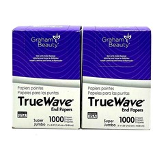 Graham Beauty True Wave End Papers  Super Jumbo 1000ct  3&quot;X4.25&quot;-2 Pack - £14.17 GBP