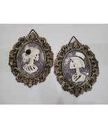 Halloween Mr. &amp; Mrs. Skeleton Wall Decor 7&quot; X 9&quot; Skulls 3D Framed Gothic... - $711.76 MXN
