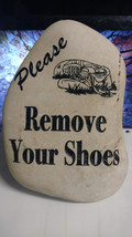 Please Remove your Shoes Stones Garden Rocks Custom To Order Carved Names namesa - £47.37 GBP