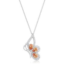 Karen 2.8ct Champagne CZ Rhoidum Butterfly Drop Necklace - $39.49
