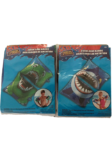 Swim Arm Bands Printed Inflatable Shark   2 Pack One Blue &amp; Green - £12.49 GBP