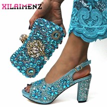  Color Italian Design Italian Women Shoes and Bag Set Nigerian Ladies Matching S - £83.92 GBP