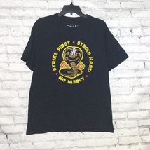 Cobra Kai T Shirt Mens Large Black Graphic Short Sleeve Crew Neck Strike... - $12.79