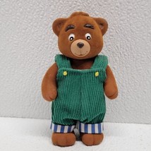 Vintage 1998 Eden Viacom Corduroy Bear Poseable Figure Toy Green Overalls 5&quot; - £67.03 GBP