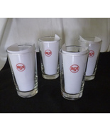 Set of 4 Vintage RCA Logo Advertising Promo Tumblers 8 Ounce Libbey Glass - £23.59 GBP