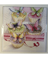 Butterfly Cupcakes - Phoenix Trading 3-D Greeting Card By Gerry Murray LS20 - £2.05 GBP