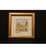 Original Miniature Watercolor Jerusalem Via Dolorosa (Second Station)  F... - £3.98 GBP