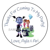 12 Personalized Vampirina Birthday Party Stickers Favors Labels tags 2.5&quot; - £9.58 GBP