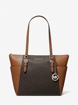 Michael Kors Charlotte Large Logo and Leather Top-Zip Tote Bag 35T0GCFT3... - $148.49