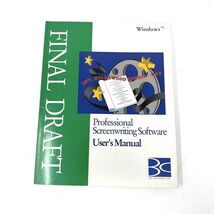 Windows Final Draft  User Manual Windows 92 Professional Screen Writing ... - $10.84