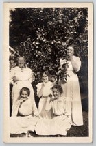 RPPC Five Lovely Edwardian Women At The Fruit Tree c1915 Real Photo Post... - £7.00 GBP