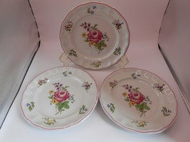 3 Spode Marlborough Sprays bread dessert Plates 6 3/4&quot; floral used for d... - £31.93 GBP