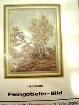  Vintage Large Rico Gobelin W.Germany Needlepoint Heather Cottage 59515 NIP - £39.61 GBP