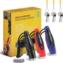 Electronic Whistle 3 Pack Electronic Whistles Electric Whistle with Lanyard Thre - £55.79 GBP