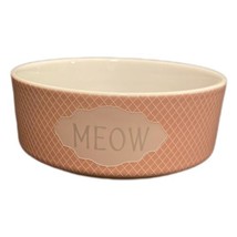 MEOW Cat Kitten Bowl PetRageous Designs Food Water Pink Handcrafted Pet ... - $17.82