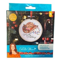 Pioneer Woman Embroidery Christmas Ornament Kit Cowboy Hat With Lights *New - £13.77 GBP
