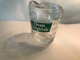 Green Lettering Anchor Hocking - One Cup -  Measuring Cup Oven Originals... - £18.99 GBP
