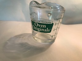 Green Lettering Anchor Hocking - One Cup -  Measuring Cup Oven Originals... - £18.93 GBP