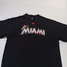 Majestic MLB Miami Marlins Reyes #7 Men's XL Black Cotton Short Sleeve T-Shirt image 9