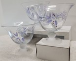 Pfaltzgraff Blue Winterberry Dessert Footed Cups Glasses Bowls 10 oz SET... - $19.79