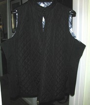 Ladies Black QUILTED VEST Plus Size 3X No Label - $374.21 MXN
