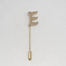 Monogram E Gold Tone Pin Brooch Lapel pin - £28.00 GBP