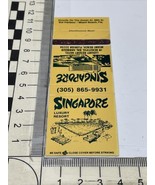 Matchbook Cover  Singapore Luxury Resort  Miami Beach, FL  gmg  Unstruck - $16.98 CAD