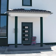 Front Door Anthracite 100x210 cm Aluminium and PVC - £1,228.35 GBP