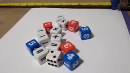 Mathematics dice set numbers add multiplication subtraction counting game - £3.99 GBP